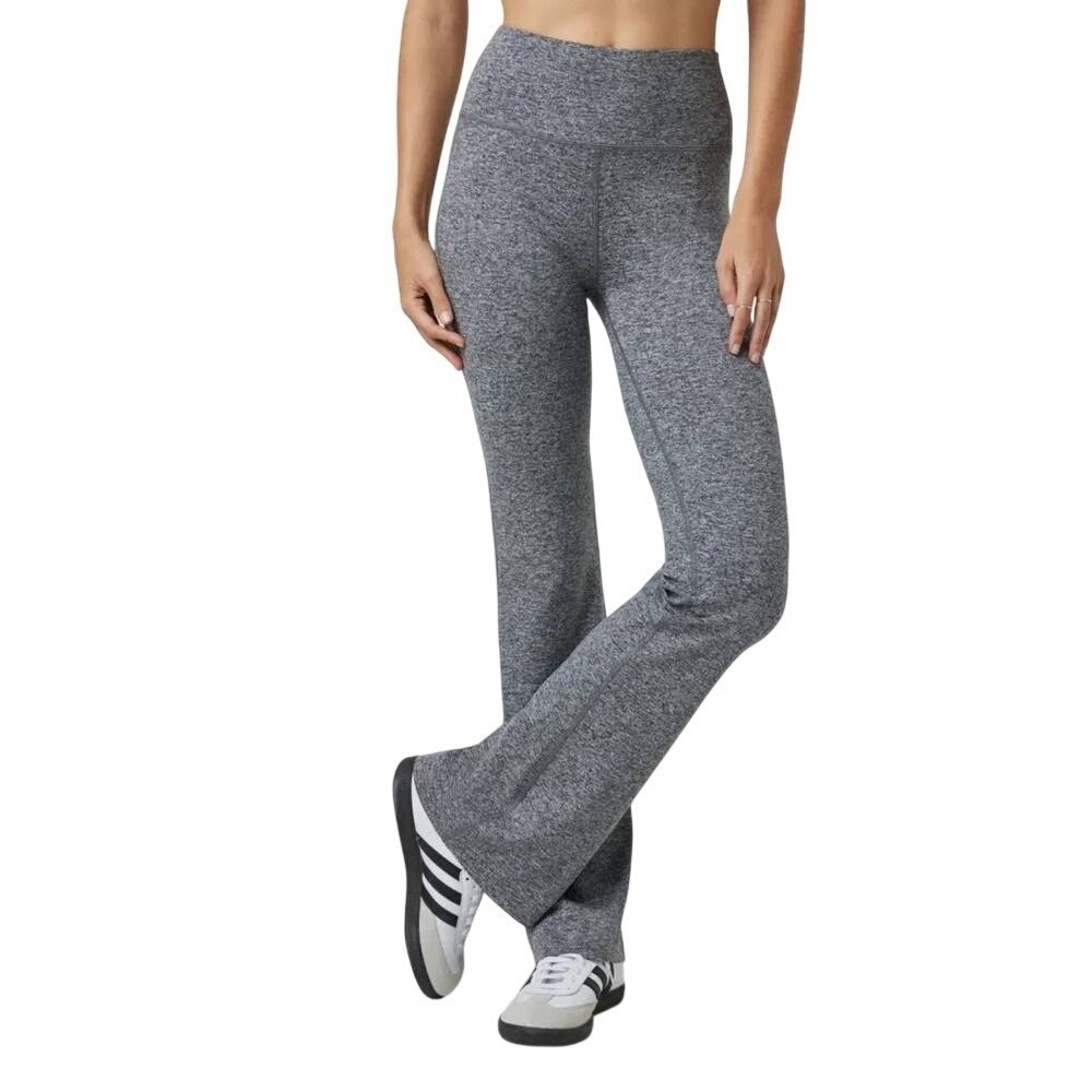 Vuori Womens Halo Slim Flare Leggings Pants Charcoal Heather High Rise Sz M Yoga